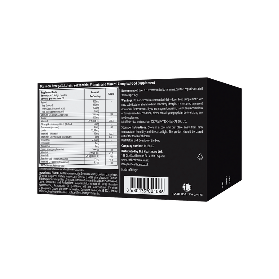 Oculioon Omega 3 Ingredients